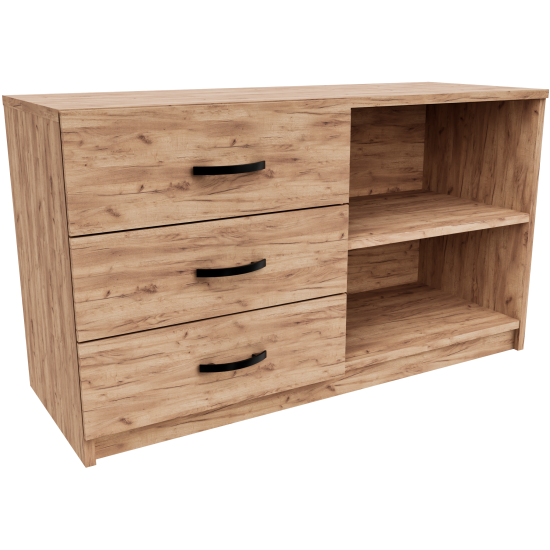 Komoda do salonu 110 cm 3 Szuflady + Półka Craft U-C